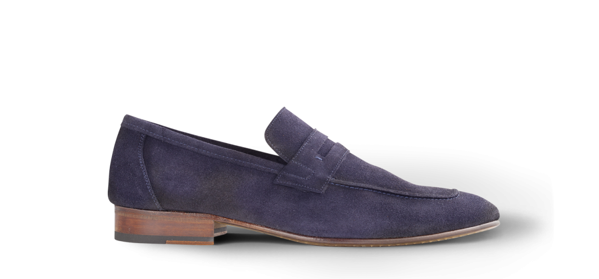 Devon veau velours bleu marine – Image 4