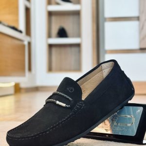 Mocassins en cuir Tino – TD105 DAIM NOIR