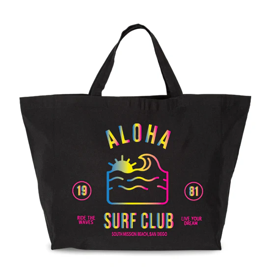 le tote bag Noir San Diego Surf Club XL – Image 2