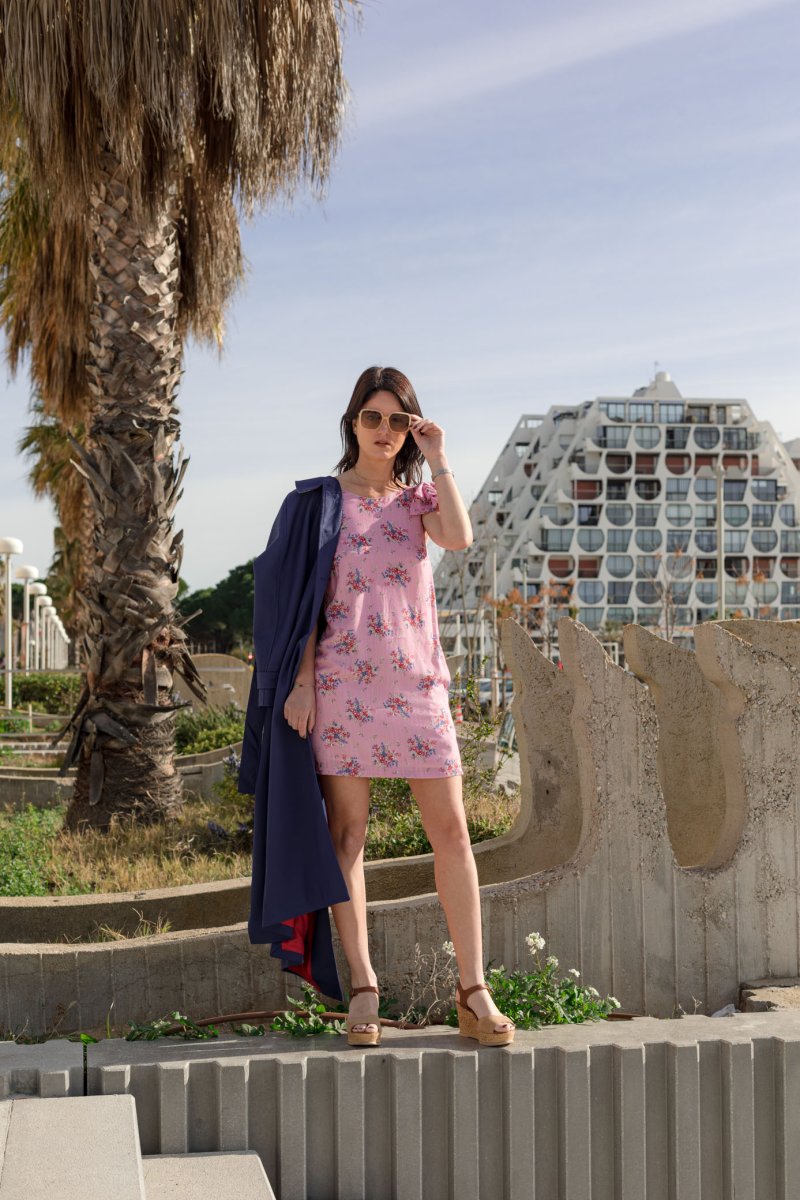 Trench Coat femme long Cléo bleu – Image 4