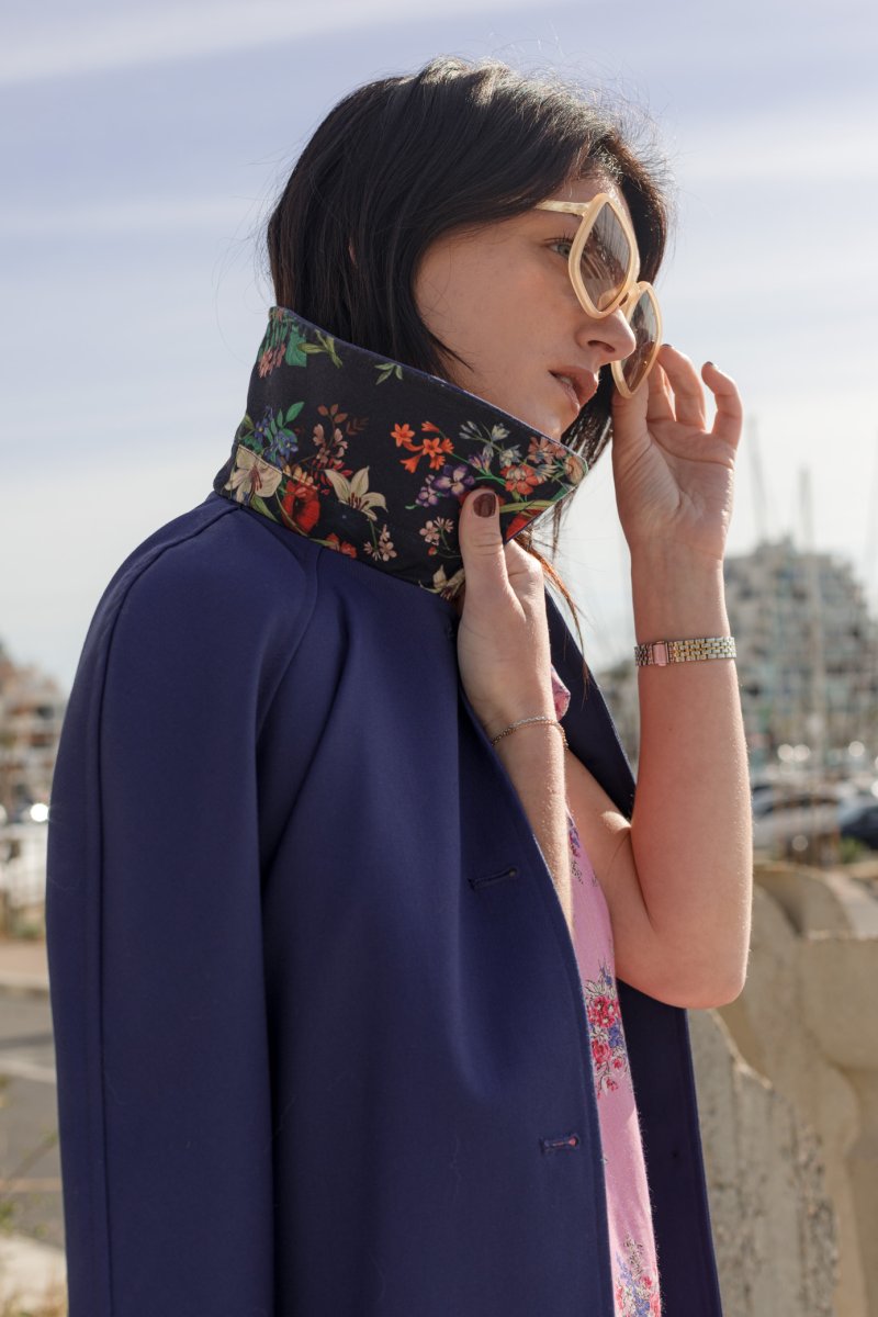 Trench Coat femme long Cléo bleu – Image 6