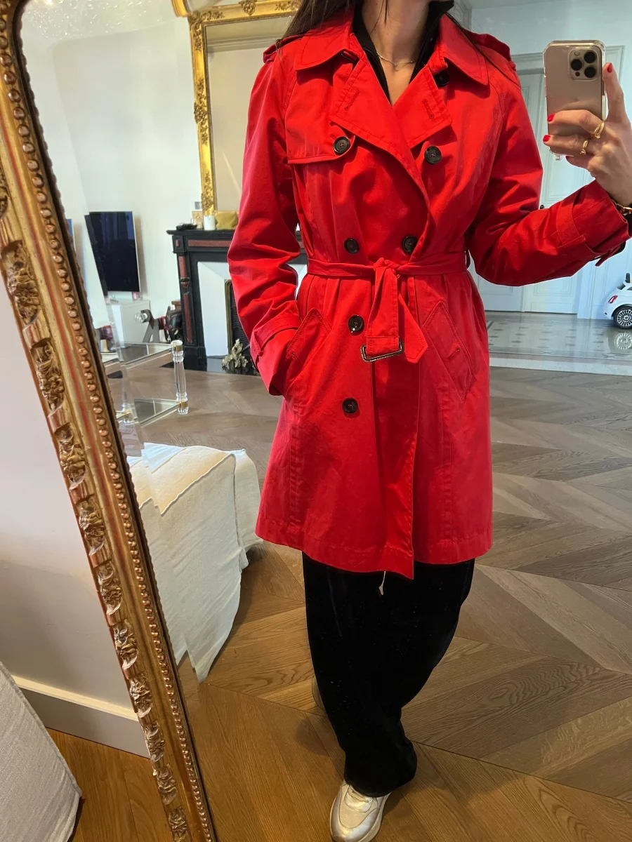 Trench Gérard Darel rouge – Image 7