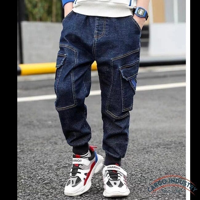 Pantalon Cargo Jean Lettres Imprimés – Image 5