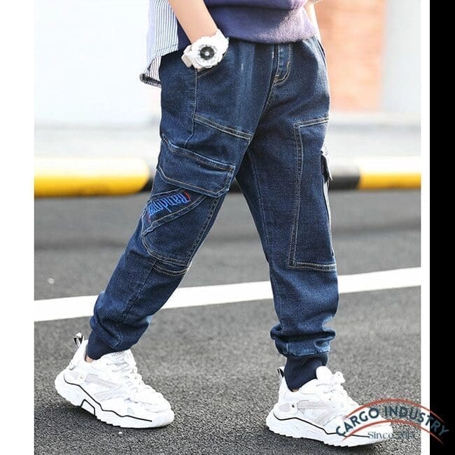 Pantalon Cargo Jean Lettres Imprimés – Image 6