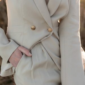 Veste blazer femme beige Swan
