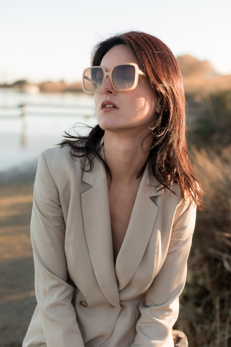 Veste blazer femme beige Swan – Image 3