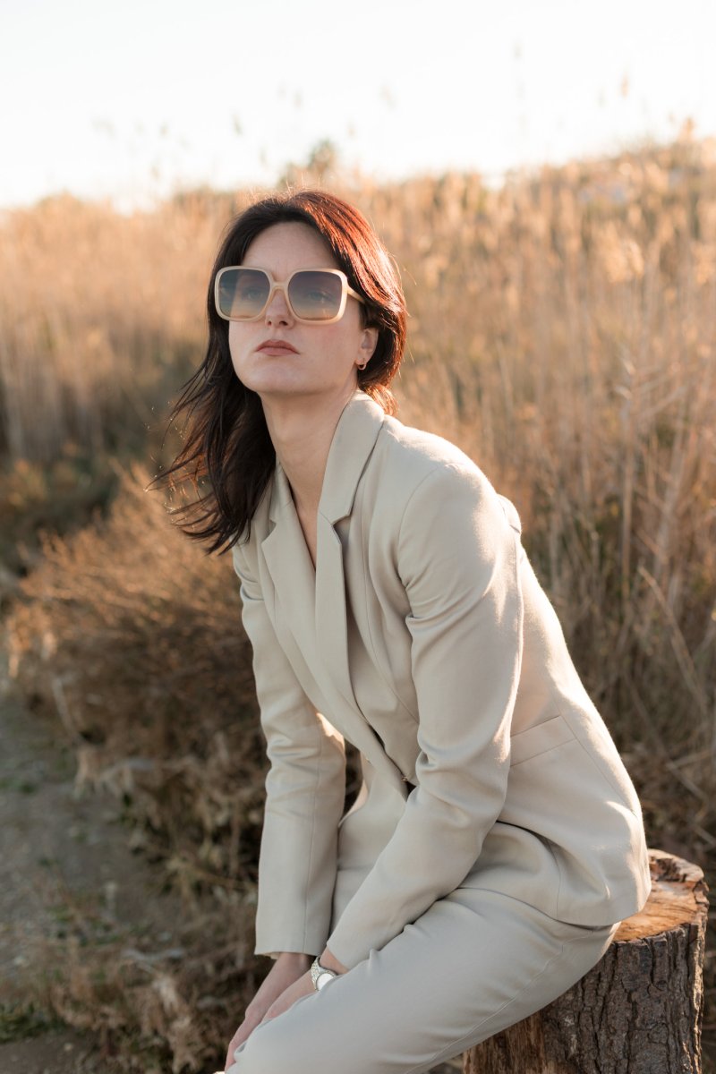 Veste blazer femme beige Swan – Image 5