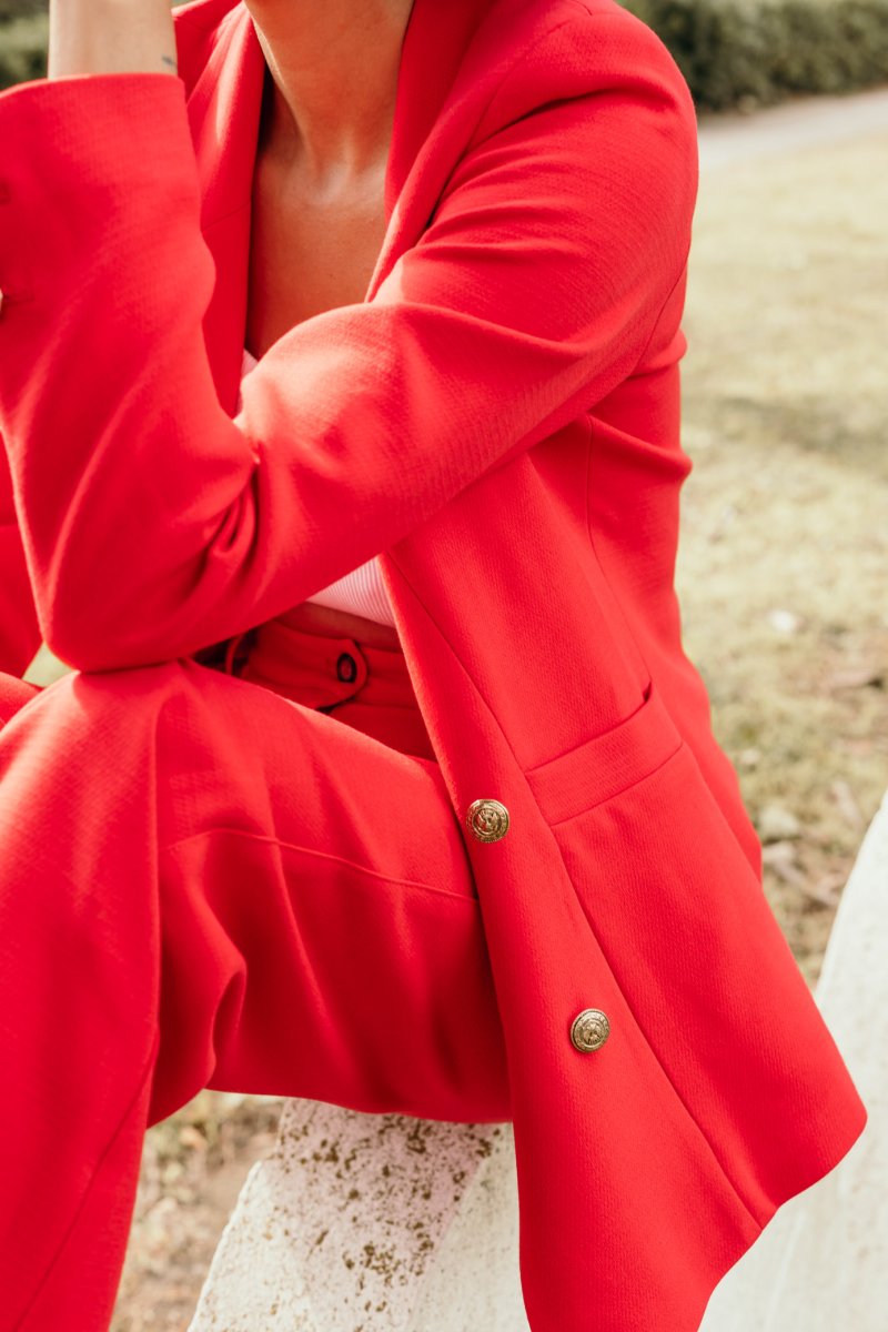 Veste blazer femme rouge Swan – Image 3