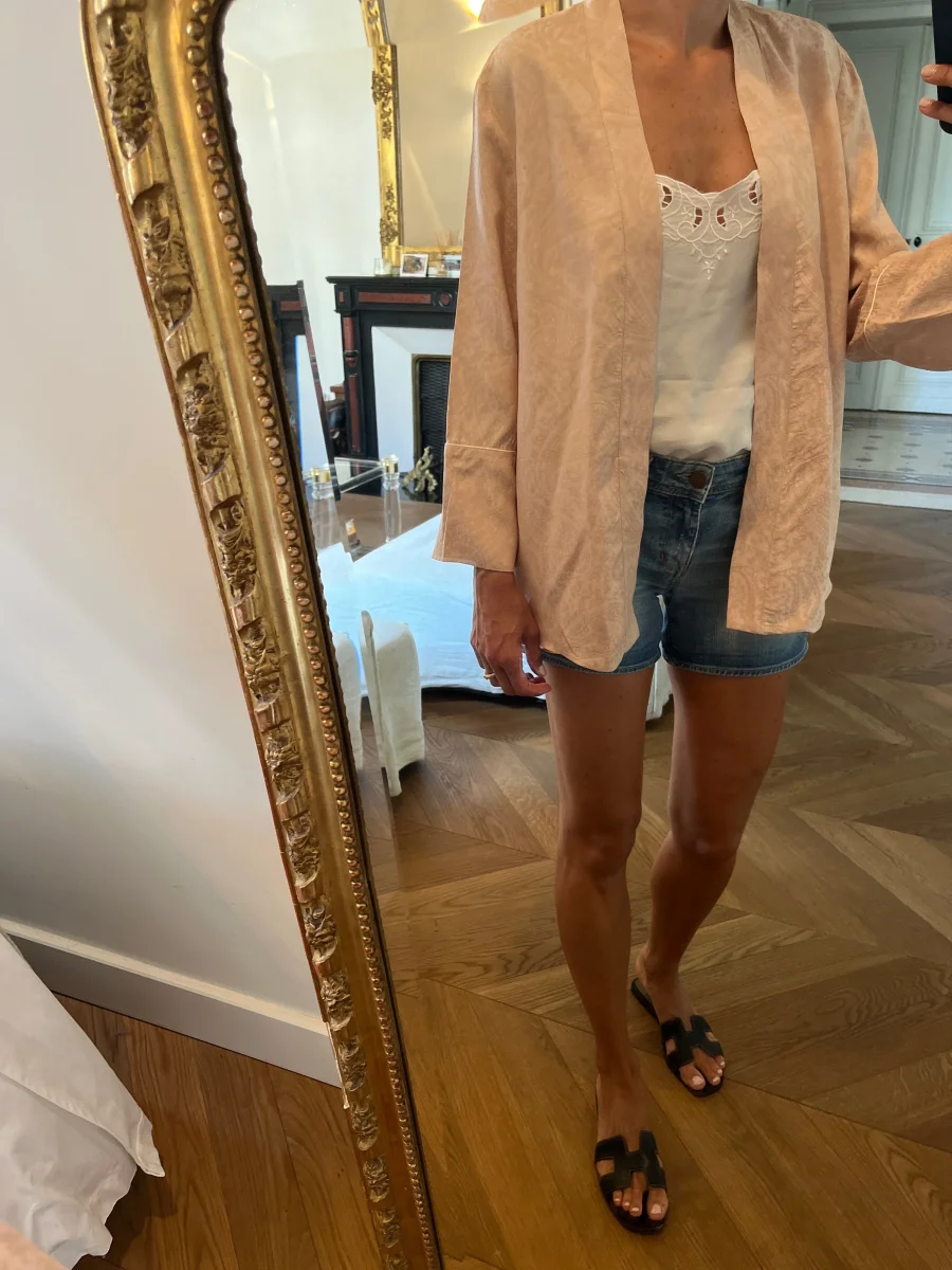 Veste fluide Maje vieux rose – Image 3