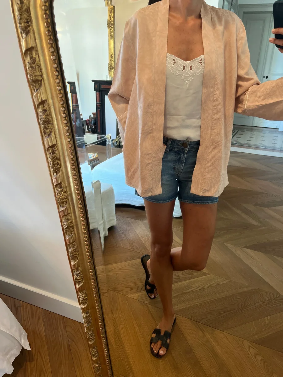 Veste fluide Maje vieux rose – Image 6