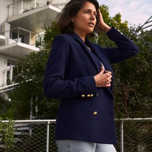 Swan – Veste bleue femme Made-in-France
