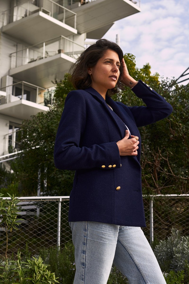 Swan – Veste bleue femme Made-in-France – Image 2