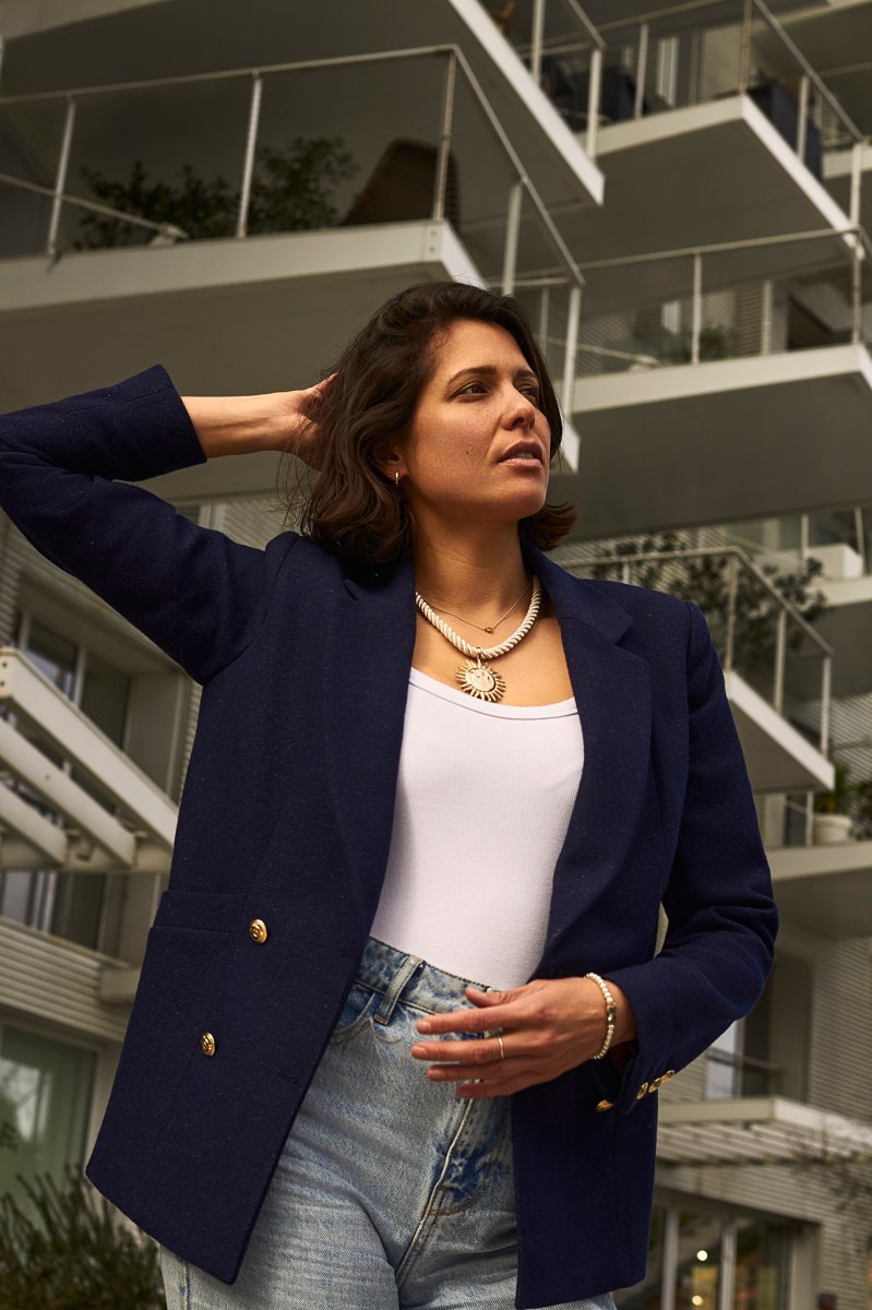 Swan – Veste bleue femme Made-in-France – Image 5