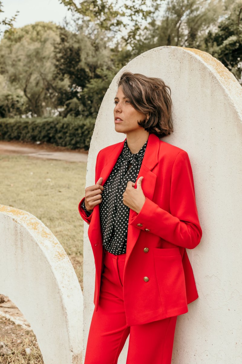 Veste blazer femme rouge Swan – Image 8