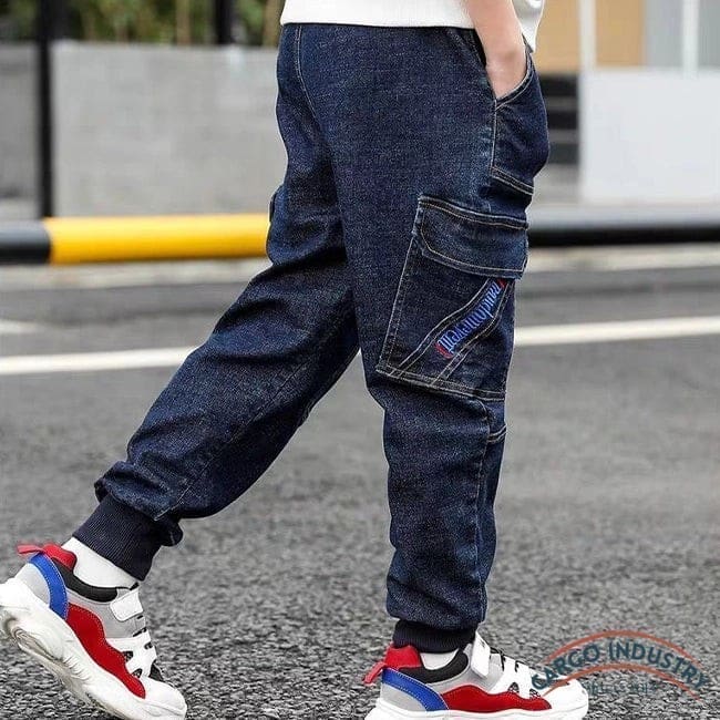 Pantalon Cargo Jean Lettres Imprimés – Image 4